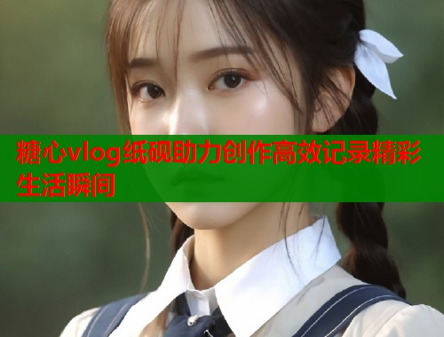 糖心vlog纸砚助力创作高效记录精彩生活瞬间